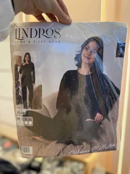 LİNDROS 0534 BAYAN SÜET SIFIRYAKA PİJAMA TAKIMI