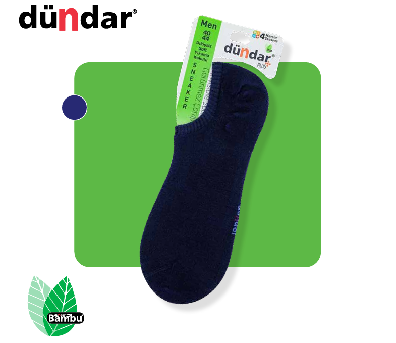 DÜNDAR 6883 ERKEK PLUS BAMBU SNEAKER BABET ÇORAP