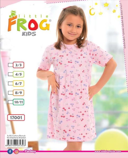 FROG 17001 KIZ ELBİSE 3-11 YAŞ