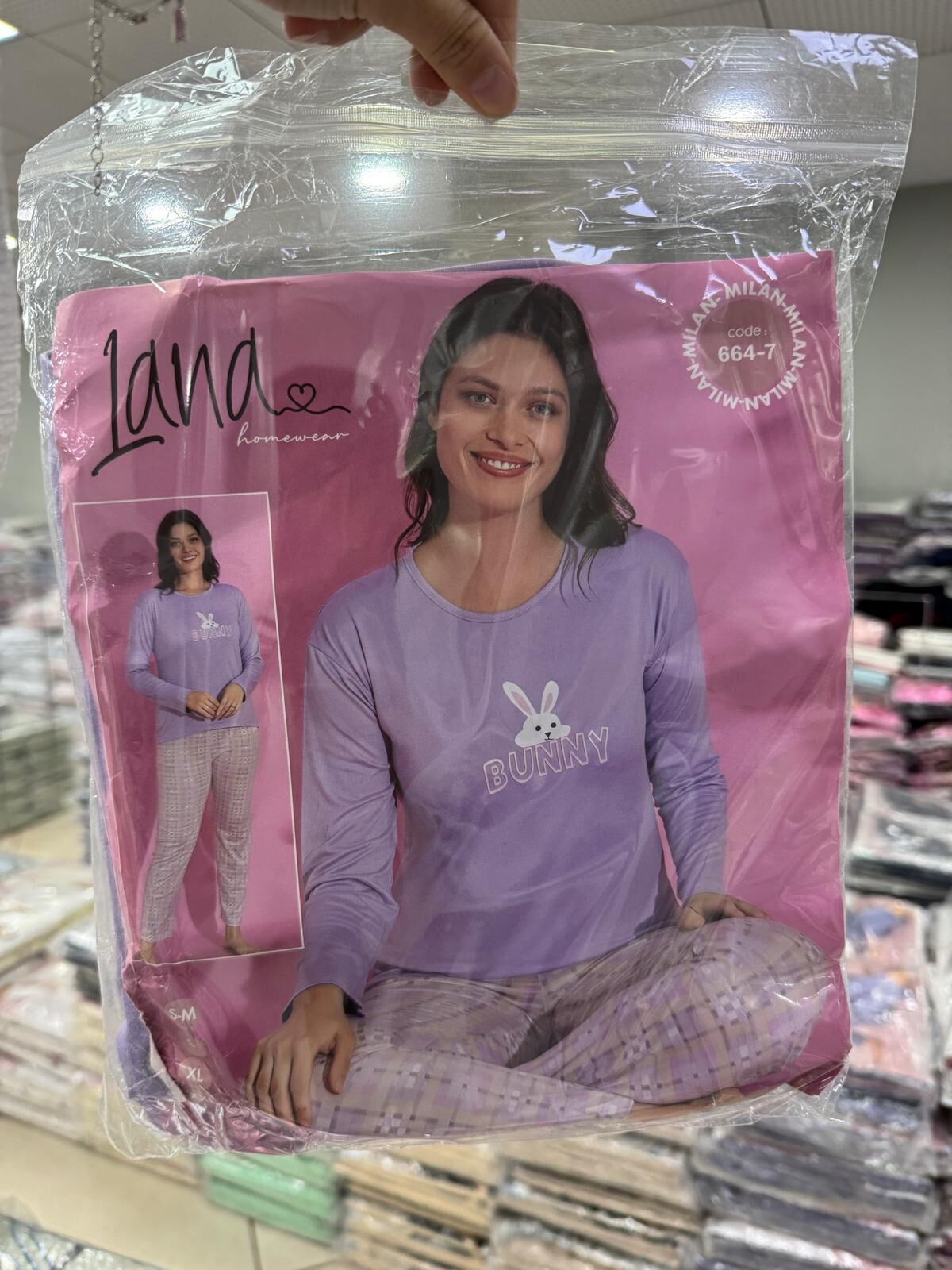 LANA 664-7 ENJEKSİYON BASKI PİJAMA TAKIMI