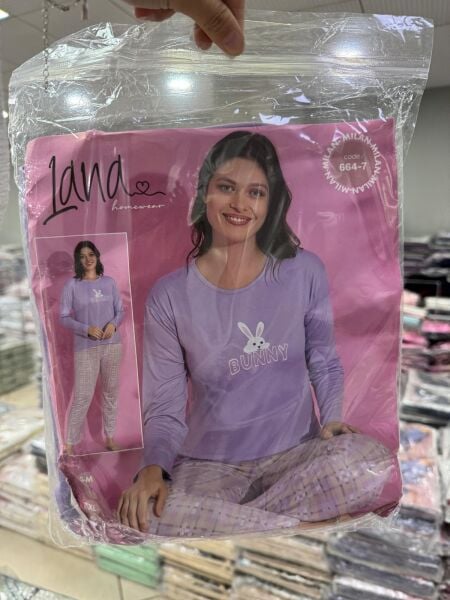 LANA 664-7 ENJEKSİYON BASKI PİJAMA TAKIMI