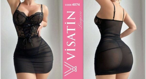VİSATİN 4074 SATEN GECELİK