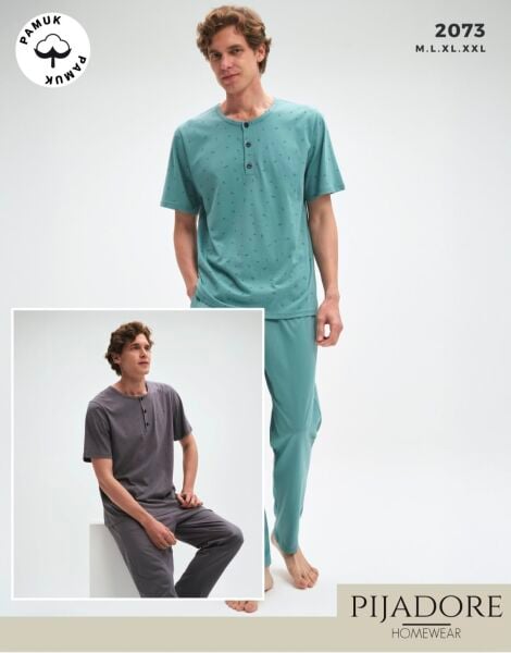 PİJADORE 2073 ERKEK KISA KOL PİJAMA TAKIM
