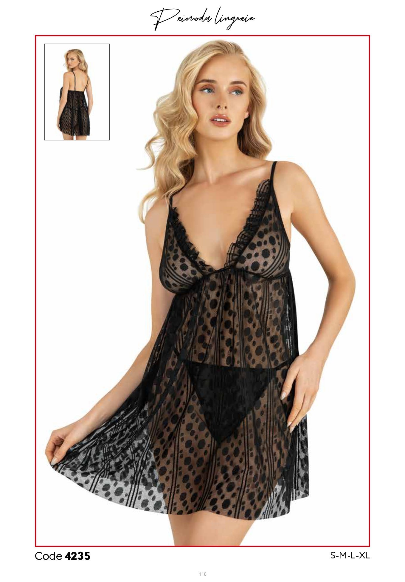PRİMODA 4235 KISA TÜL GECELİK