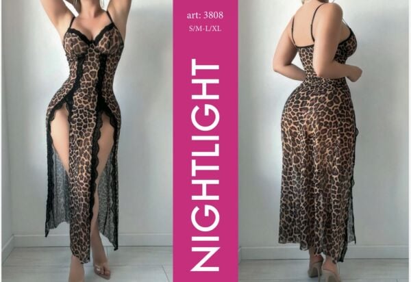 NIGHTLIGHT 3808 FANTAZİ LEOPAR GECELİK