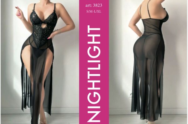 NIGHTLIGHT 3823 FANTAZİ GECELİK SİYAH