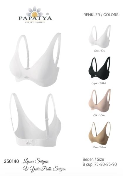 PAPATYA 350140 LAZER V YAKA PEDLİ SÜTYEN