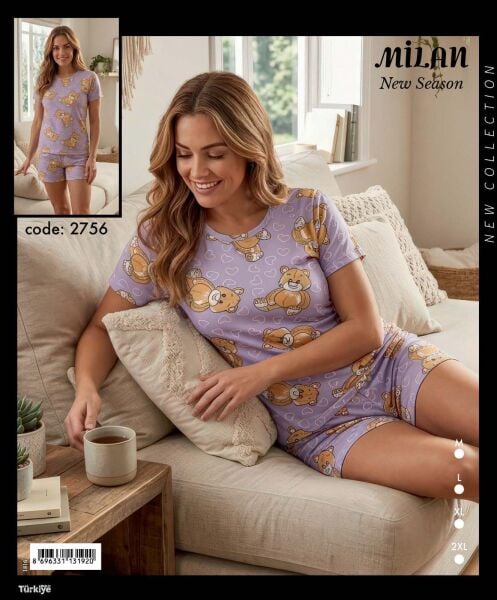 TİME MODA 2756 MİLAN BEYZİK ŞORTLU TAKIM
