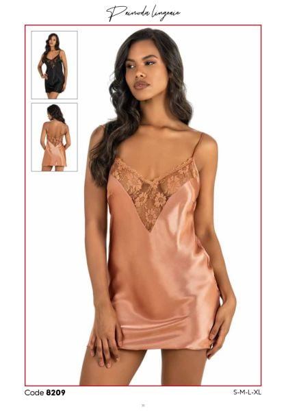 PRİMODA 8209 SATEN KISA GECELİK