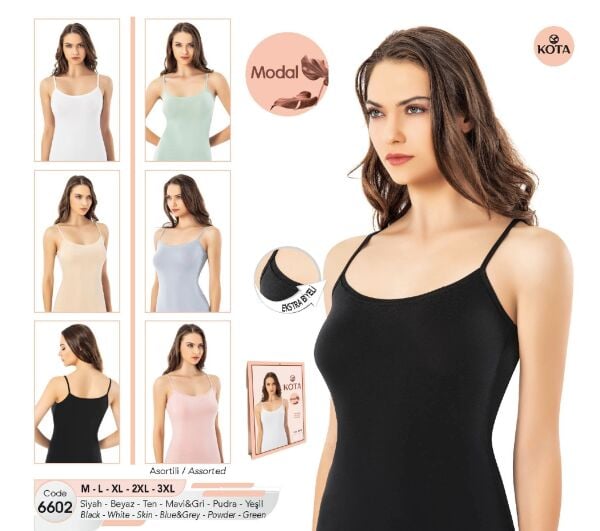 KOTA 6602 BAYAN İP ASKILI MODAL ATLET 2XL
