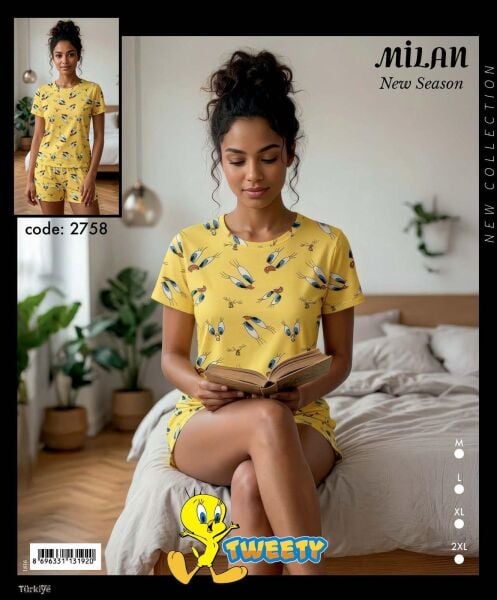 TİME MODA 2758 MİLAN BEYZİK ŞORTLU TAKIM