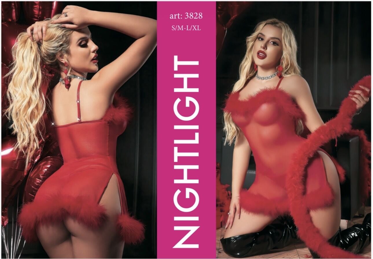 NIGHTLIGHT 3828 FANTAZİ GECELİK KIRMIZI