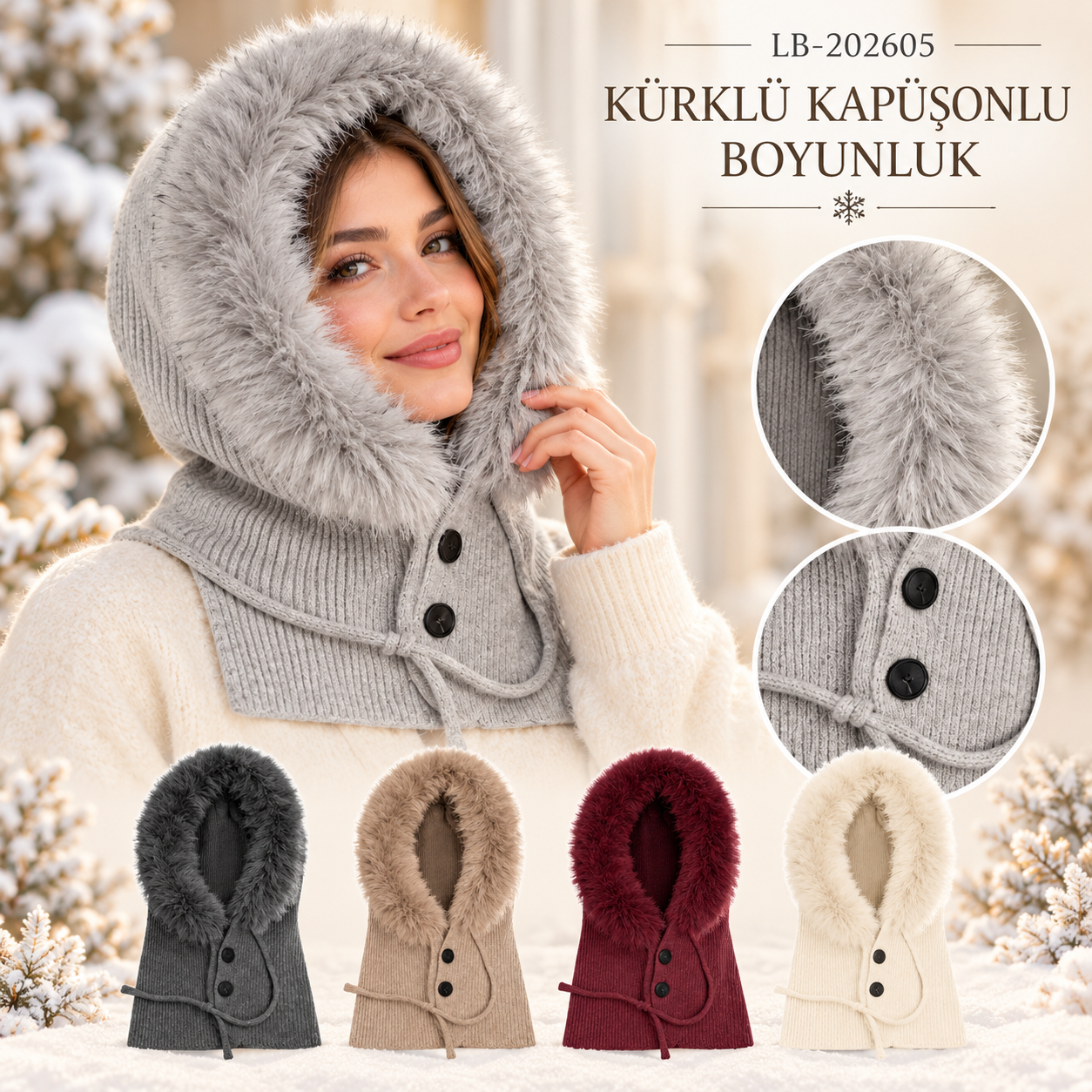 SUFFE LB-202605 KÜRKLÜ BALAKLAVA İTHAL