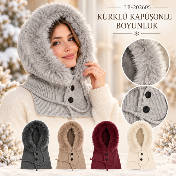 SUFFE LB-202605 KÜRKLÜ BALAKLAVA İTHAL