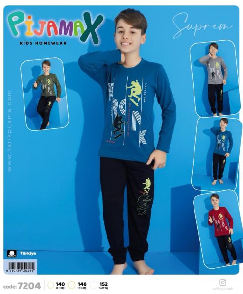 PİJAMAX 7204 ERKEK GES 10-15 YAŞ PİJAMA TAKIM