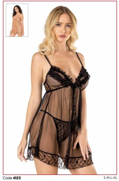 PRİMODA 4125 KISA TÜL GECELİK