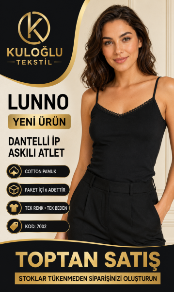 LUNNO 7002 BAYAN ZIMPARA DANTEL İP ASKI ATLET