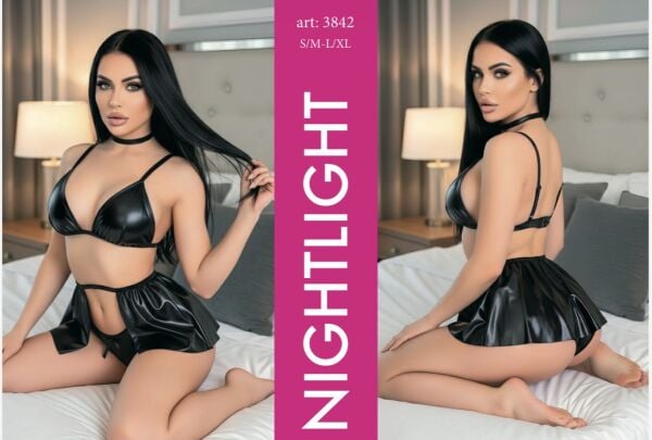 NIGHTLIGHT 3842 FANTAZİ GECELİK SİYAH