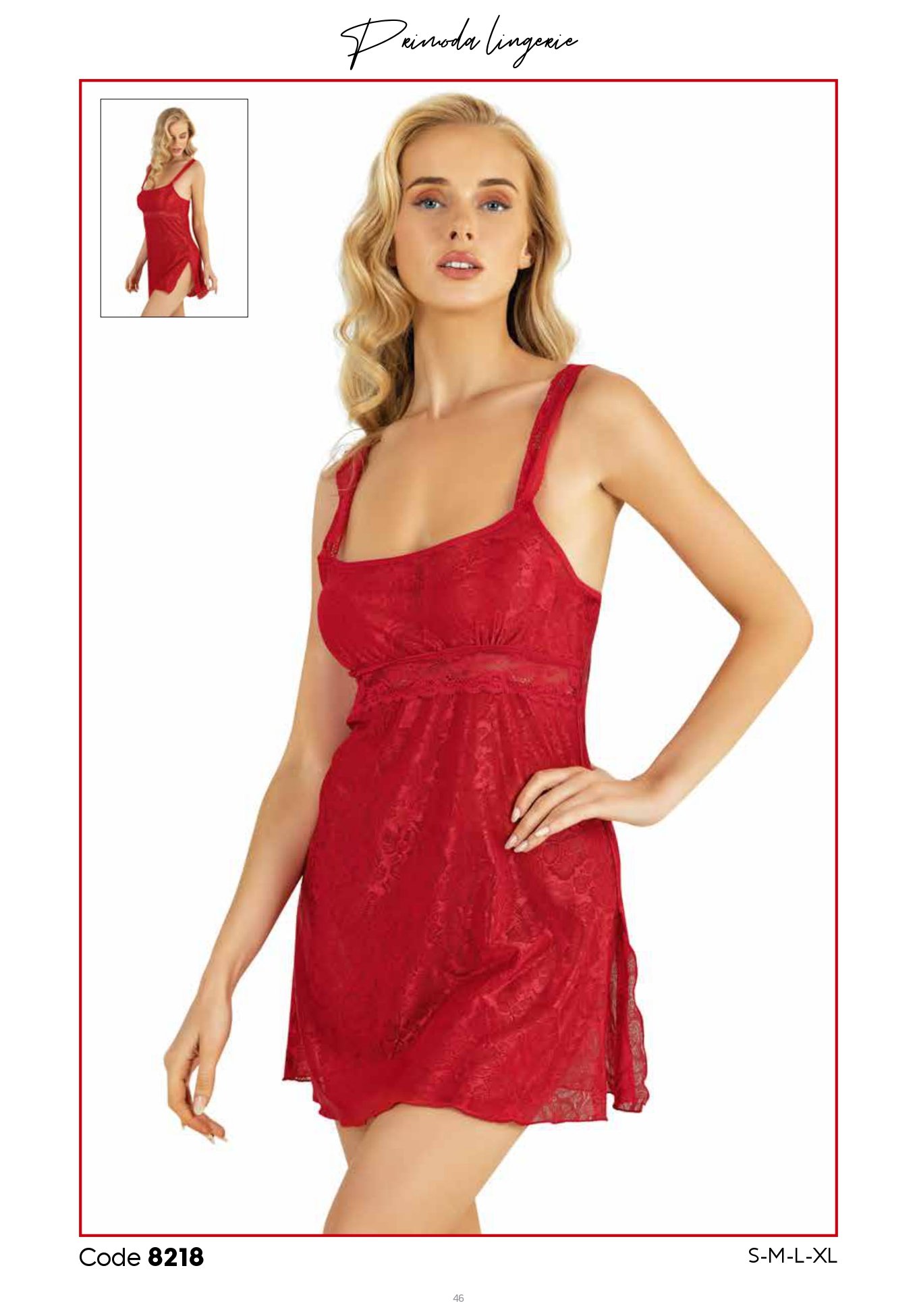 PRİMODA 8218 SATEN KISA GECELİK