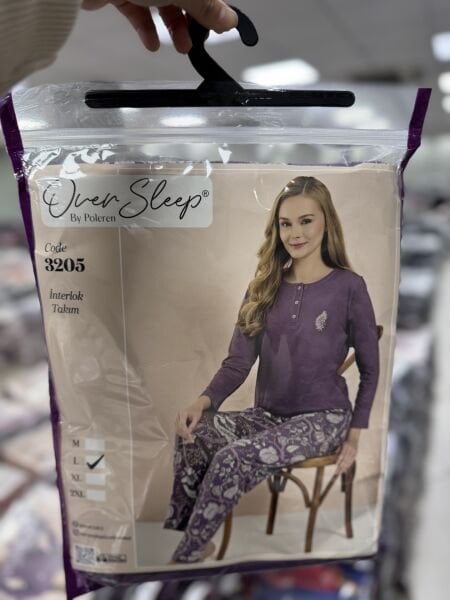 OVER SLEEP 3205 BAYAN İNTERLOK PİJAMA TAKIM