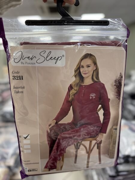 OVER SLEEP 3211 BAYAN İNTERLOK PİJAMA TAKIM