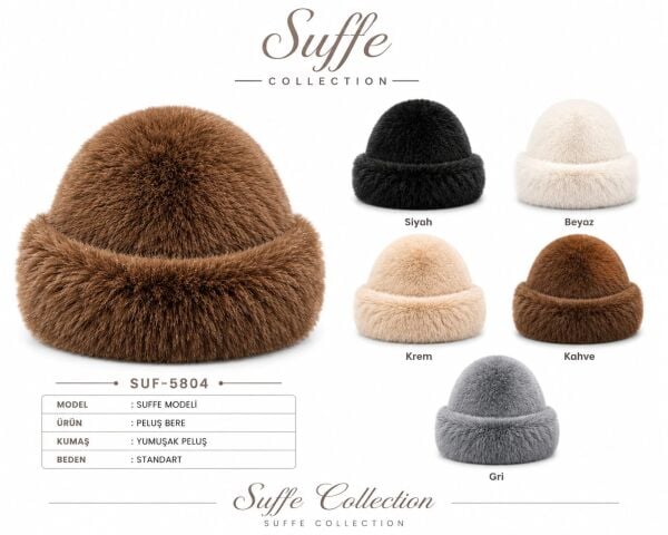 SUFFE SUF-5804 KADIN MOĞOL ŞAPKA MİX