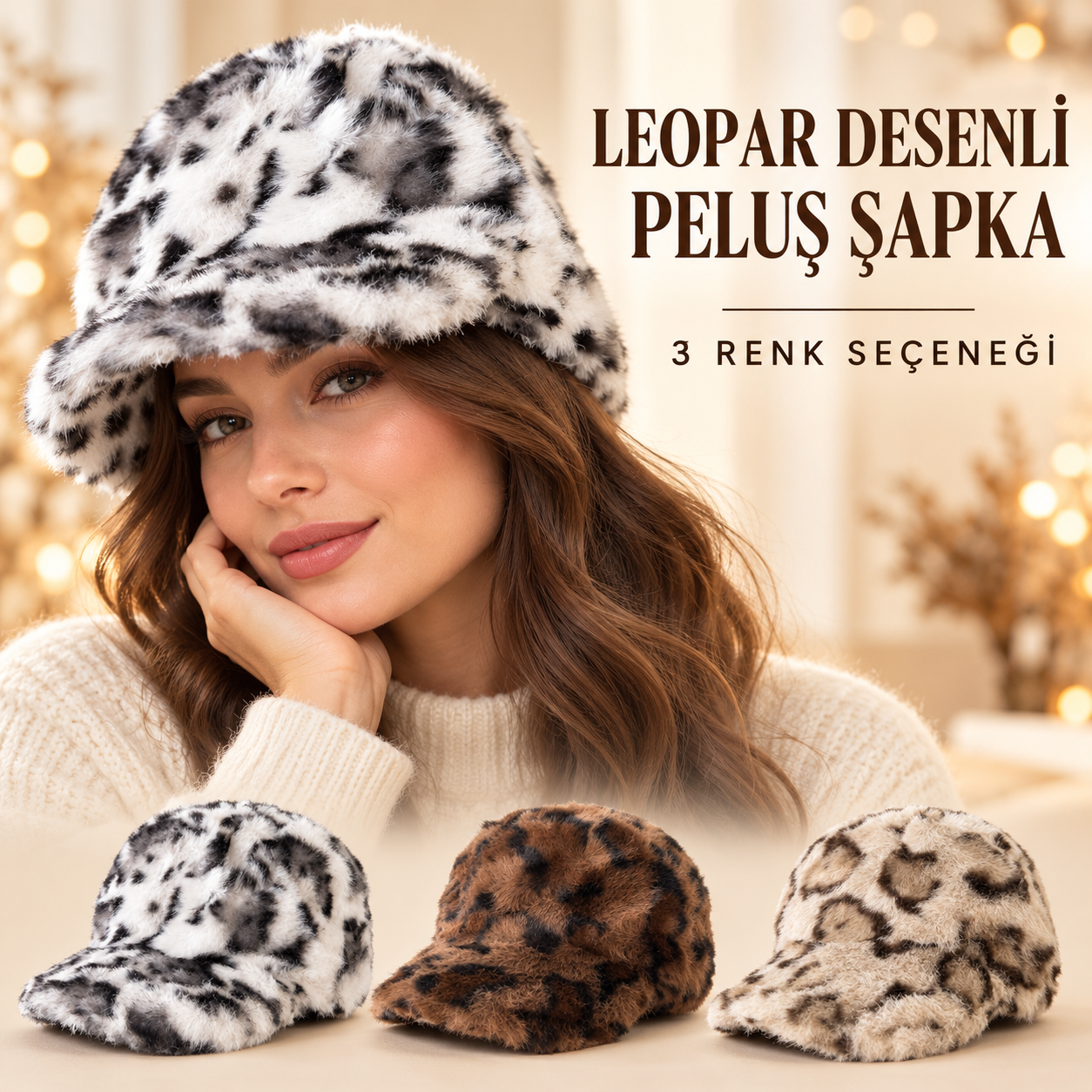 SUFFE WE-0806 KADIN LÜX PELUŞ ŞAPKA