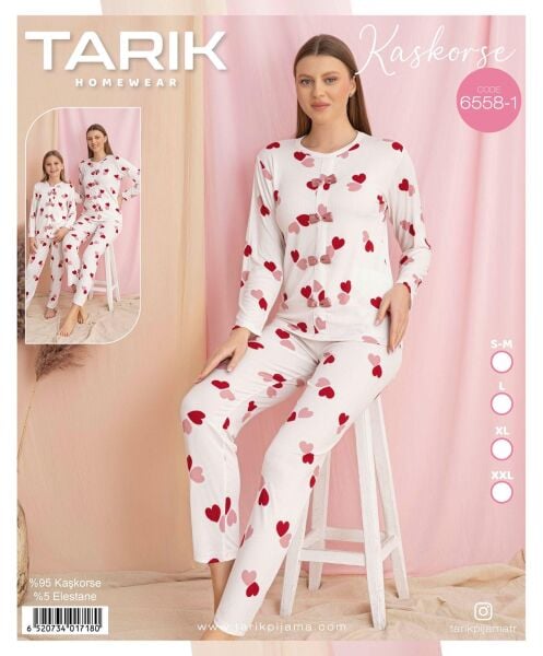TARIK 6558-1 BAYAN KAŞKORSE PİJAMA TAKIMI