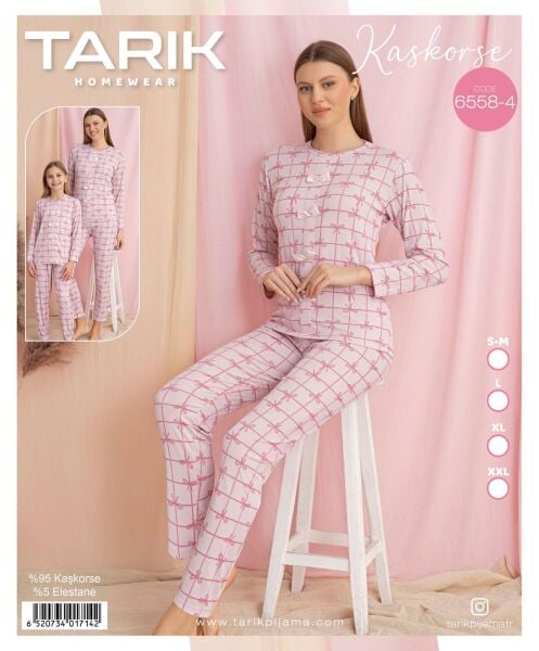 TARIK 6558-4 BAYAN KAŞKORSE PİJAMA TAKIMI