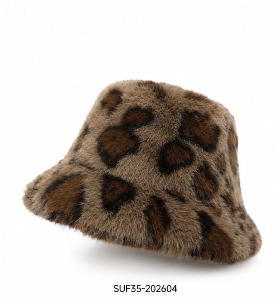 SUFFE SUF35-202604 KADIN LEOPAR LÜX PELUŞ FÖTR