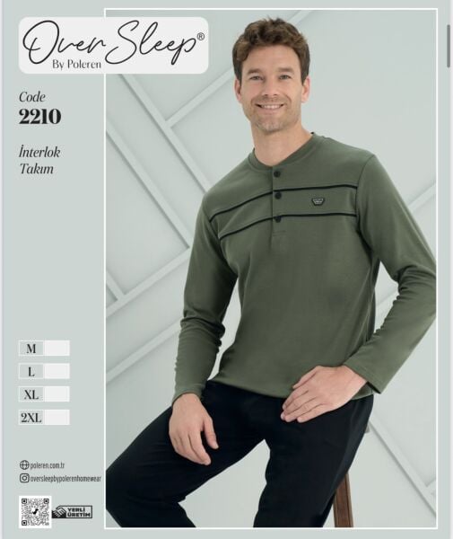 OVER SLEEP 2210 ERKEK İNTERLOK PİJAMA TAKIM