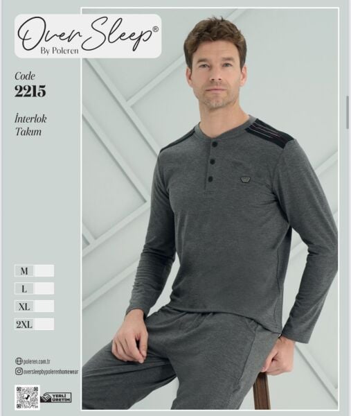 OVER SLEEP 2215 ERKEK İNTERLOK PİJAMA TAKIM