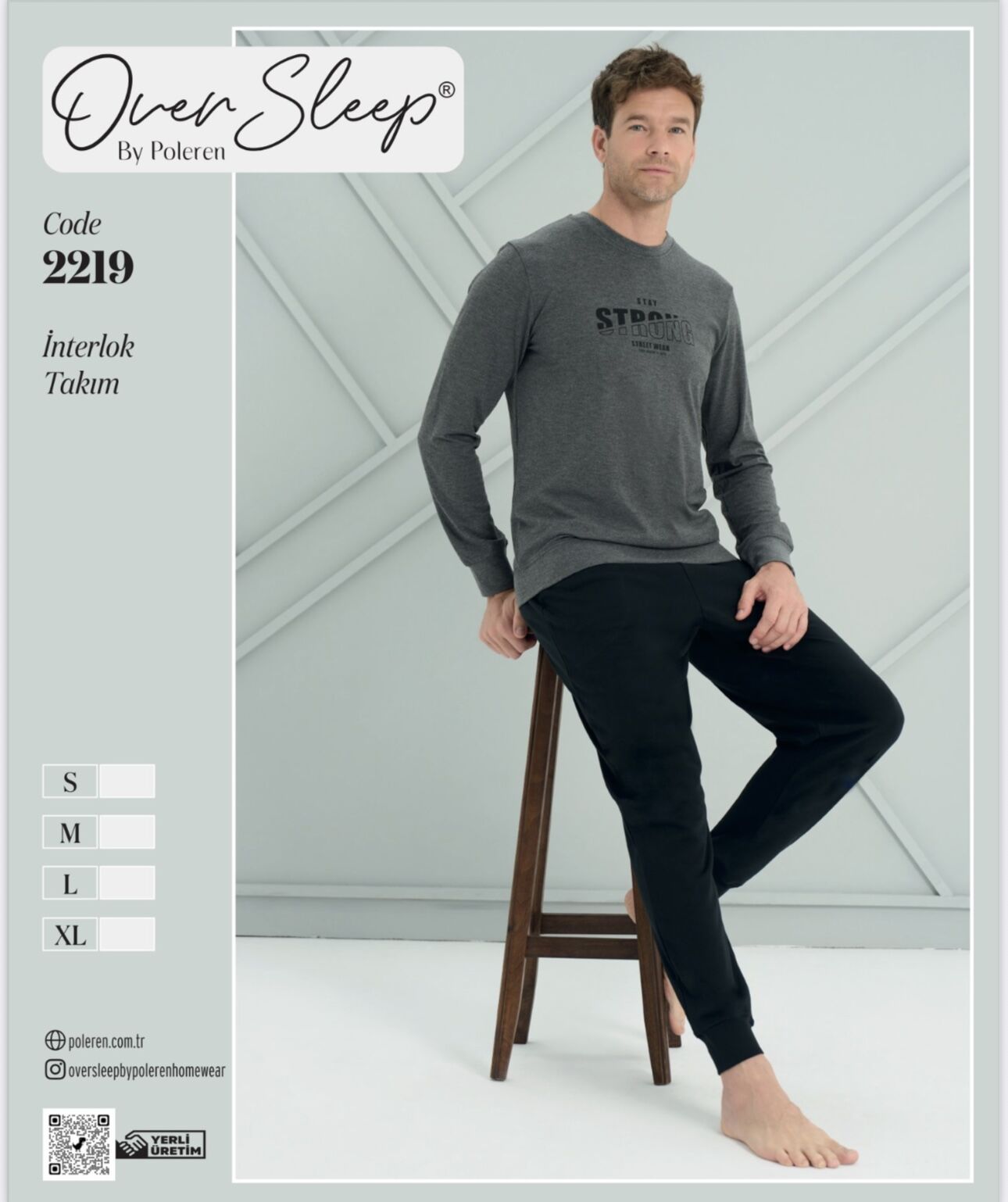 OVER SLEEP 2219 ERKEK İNTERLOK PİJAMA TAKIM