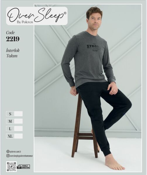 OVER SLEEP 2219 ERKEK İNTERLOK PİJAMA TAKIM