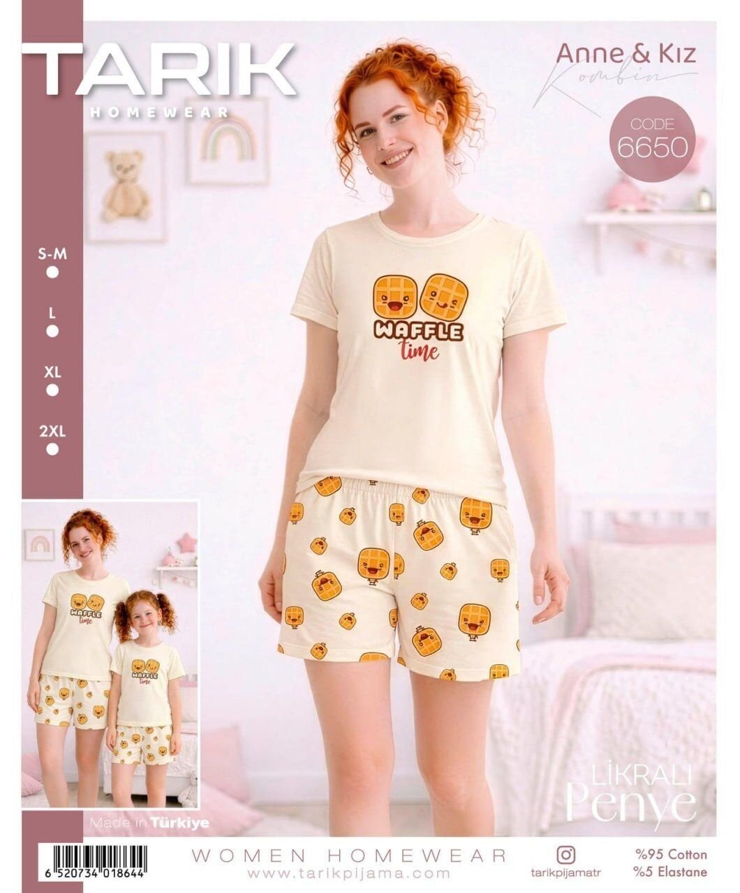 TARIK 6650 BAYAN KISA KOL ŞORTLU PİJAMA TAKIMI
