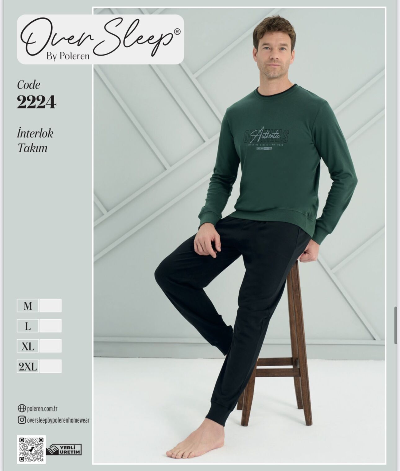 OVER SLEEP 2224 ERKEK İNTERLOK PİJAMA TAKIM