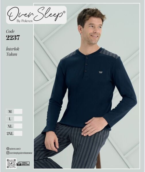 OVER SLEEP 2237 ERKEK İNTERLOK PİJAMA TAKIM