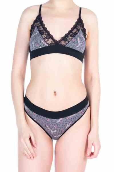COTTONHILL 1823 BRALET DESENLİ SÜTYEN TAKIM
