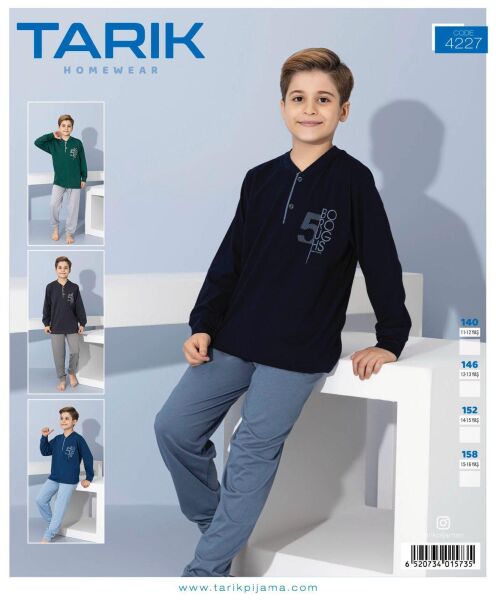 TARIK 4227 ERKEK 11-15 YAŞ PENYE PİJAMA TAKIM