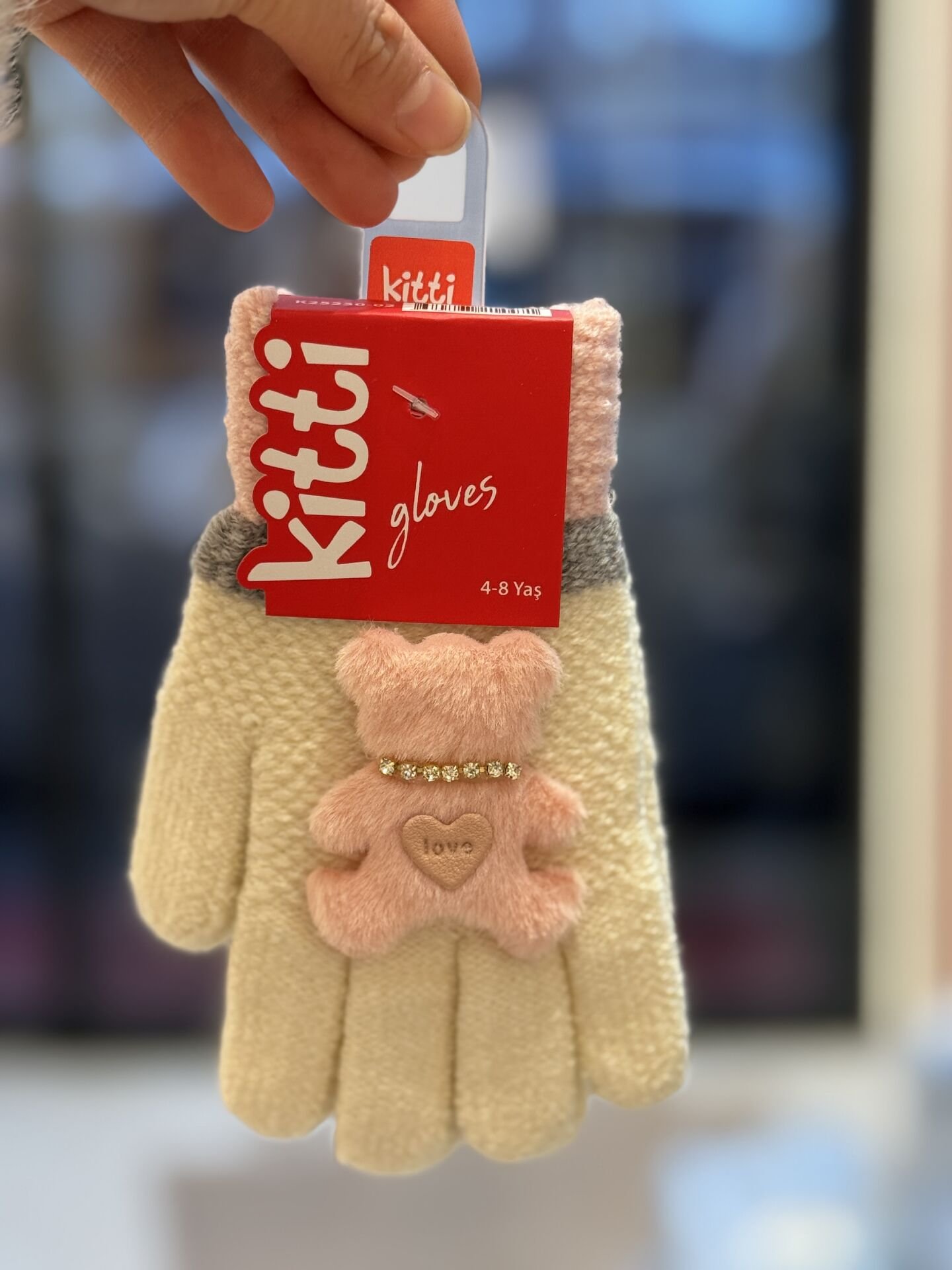 KİTTİ K25230-02 KIZ ÇOCUK ÖRME ELDİVEN 4-8 YAŞ