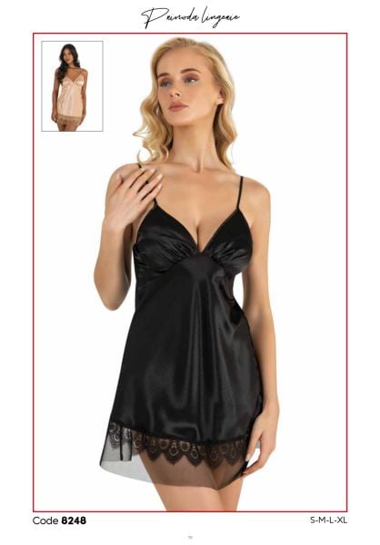 PRİMODA 8248 SATEN KISA GECELİK