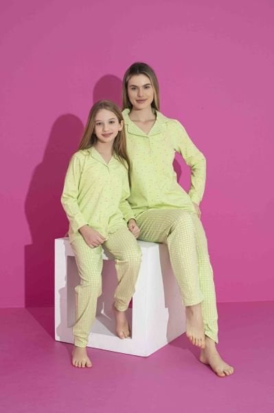 TARIK 3029 KIZ 6-13 YAŞ GÖMLEK PİJAMA TAKIM