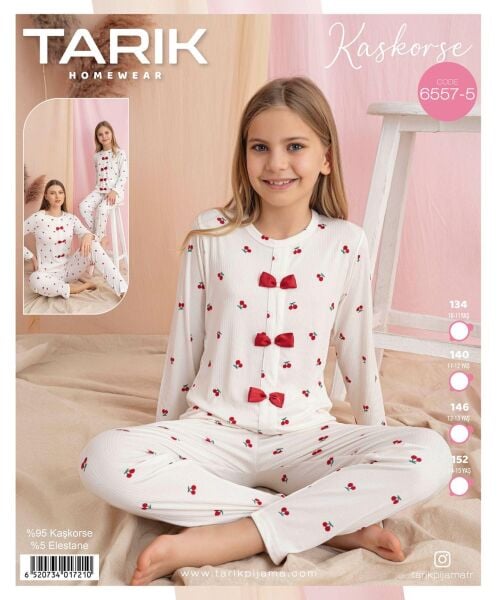 TARIK 6557-5 KIZ GES 10-15 YAŞ KAŞKORSE PİJAMA TK