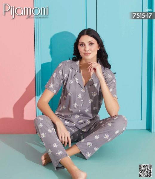 PİJAMONİ 7515-17 BAYAN KISAKOL D.MİLAN PİJAMA TK