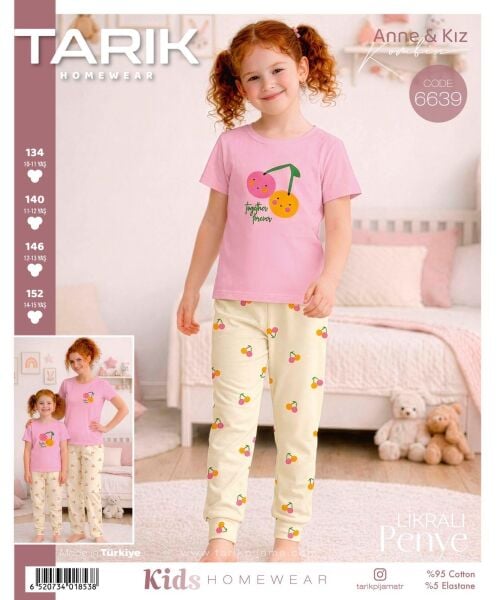 TARIK 6639 KIZ GES 10-15 YAŞ K.KOL PİJAMA TAKIM
