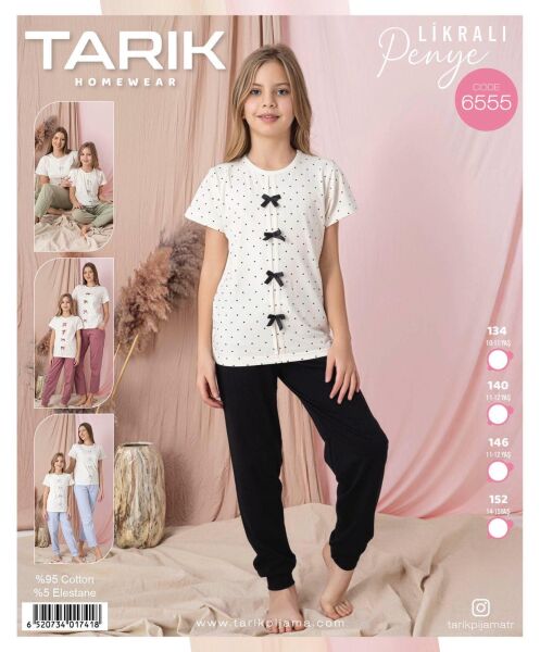TARIK 6555 KIZ GES 10-15 YAŞ K.KOL PİJAMA TAKIM