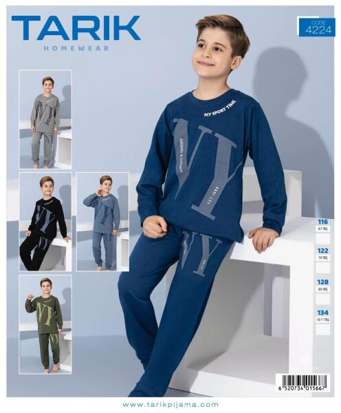 TARIK 4224 ERKEK 6-10 YAŞ PENYE PİJAMA TAKIM