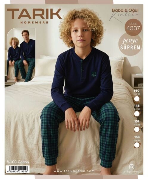 TARIK 4337 ERKEK 11-15 YAŞ PENYE PİJAMA TAKIM
