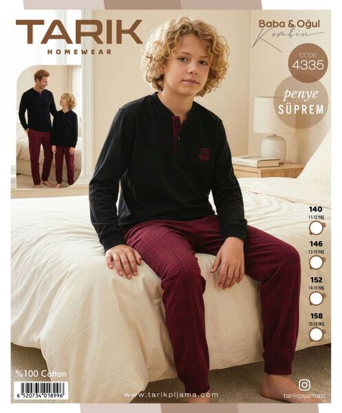 TARIK 4335 ERKEK 11-15 YAŞ PENYE PİJAMA TAKIM
