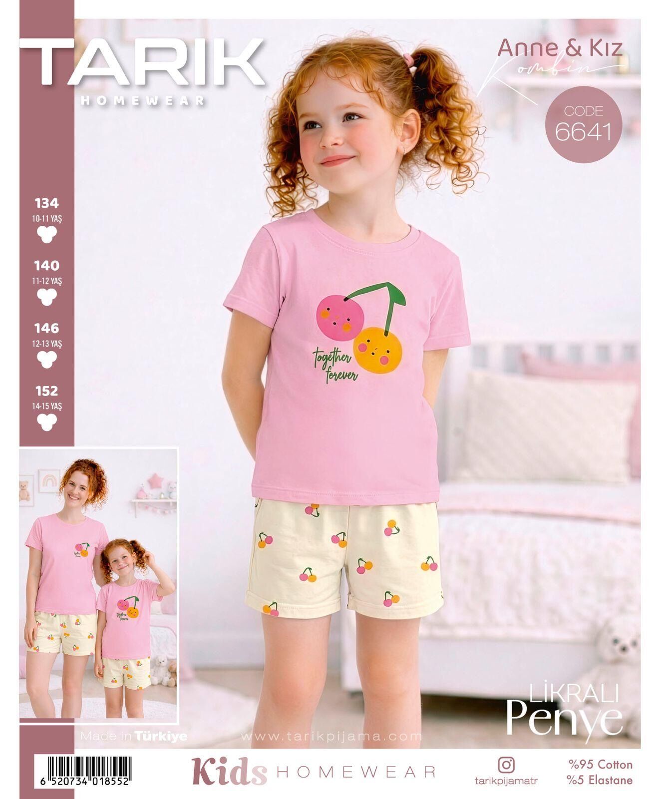 TARIK 6641 KIZ GES 10-15 YAŞ ŞORTLU PİJAMA TAKIM